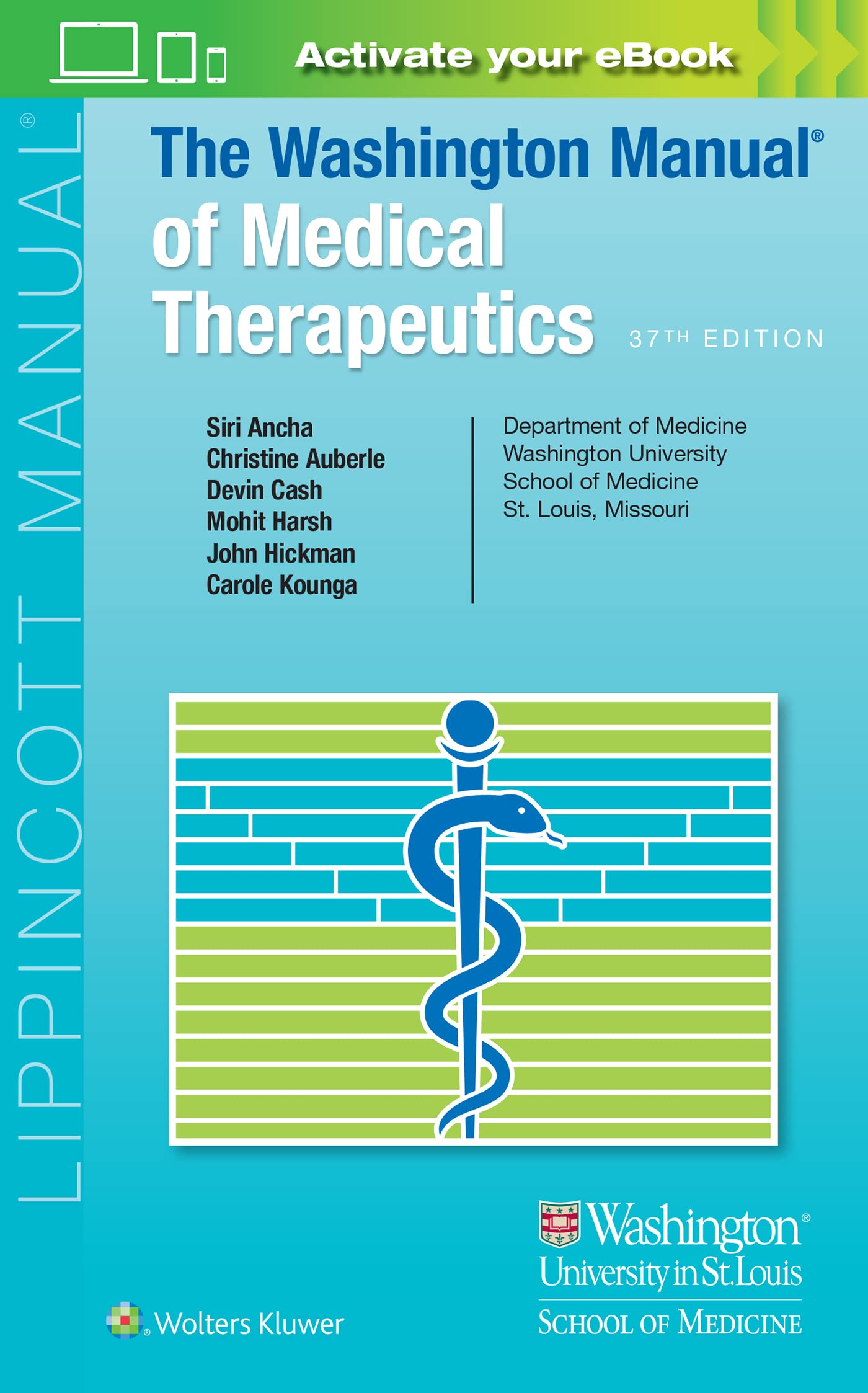 The Washington Manual of Medical Therapeutics Paperback-37판